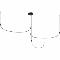 Kuzco MP89390-BK Talis Modern Black LED Multi Pendant Hanging Light
