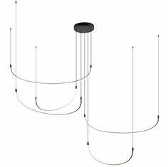 Kuzco MP89590-BK Talis Contemporary Black LED Multi Hanging Light
