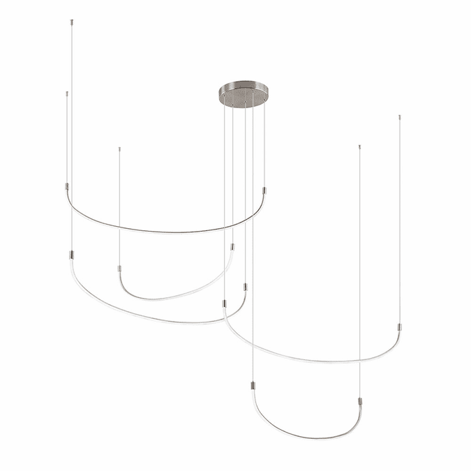 Kuzco MP89590-BN Talis Contemporary Brushed Nickel LED Hanging Chandelier