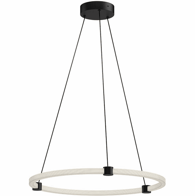 Kuzco PD24724-BK Bruni Modern Black LED 24.5" Ceiling Light Pendant
