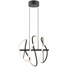 Kuzco PD96416-BK Collide Modern Black LED Hanging Pendant Lighting