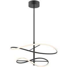 Kuzco PD96424-BK Collide Contemporary Black LED Pendant Light