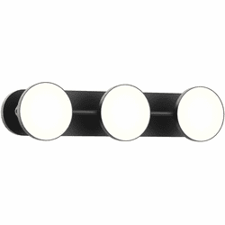 Kuzco VL72221-BK Novel Modern Black LED 3-Light Bath Light Fixture