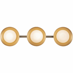 Kuzco VL77923-BG/OP Cleo Contemporary Brushed Gold / Opal Glass LED 3-Light Bath Light Fixture