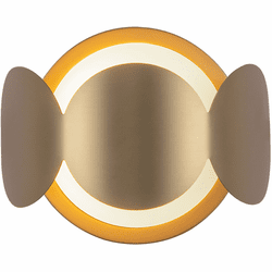 Kuzco WS59810-BG/OP Ciel Contemporary Brushed Gold / Opal Glass Wall Sconce