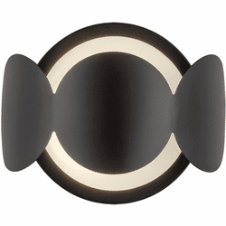 Kuzco WS59810-BK/OP Ciel Modern Black / Opal Glass Sconce Lighting
