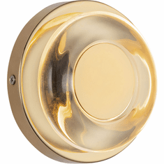 Kuzco WS97204-MRB/CL Stephord Contemporary Metallic Brass / Clear Glass LED Lamp Sconce