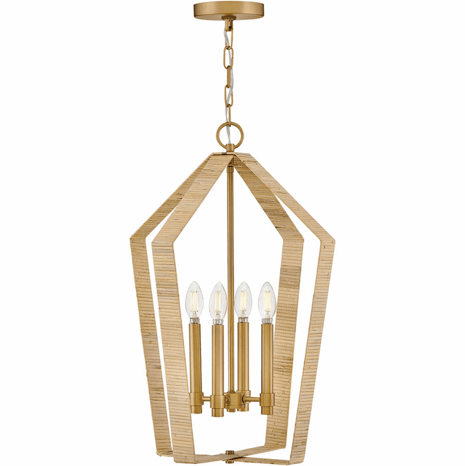 Lark 83644LCB Sammi Contemporary Lacquered Brass LED Foyer Light Fixture