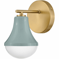 Lark Percy 11" Single Bath Vanity Light, Lacquered Brass, 5.25" - Transitional - Bathroom Vanity