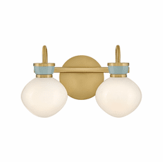 Lark 85592LCB-SF Lucy Modern Lacquered Brass LED 2-Light Vanity Lighting Fixture