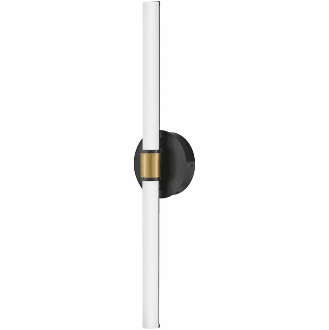 Lark 85602BK-LCB Kai Contemporary Black / Lacquered Brass LED Vanity Lighting
