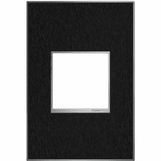 Legrand Adorne AWM1G2BLS4 Real Materials Modern Black Stainless 1-Gang Wall Plate