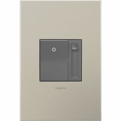 Legrand Adorne Microban ADPD453LM2 Modern Magnesium Paddle Dimmer 450W (CFL LED Incandescent/Halogen)