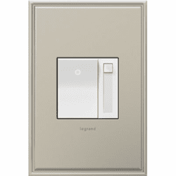 Legrand Adorne Microban ADPD4FBL3P2W4 Contemporary White Paddle Dimmer 0-10V (Fluorescent LED)