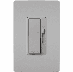 Legrand Radiant RHL153PGRY Contemporary Gray Advanced 150W Single Pole 3-Way Dimmer
