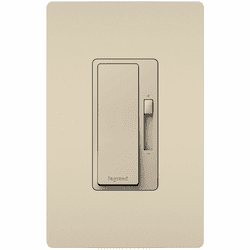 Legrand Radiant RHL153PLA Contemporary Light Almond Advanced 150W Single Pole 3-Way Dimmer