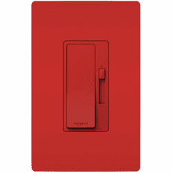 Legrand Radiant RHL153PRED Modern Red Advanced 150W Single Pole 3-Way Dimmer