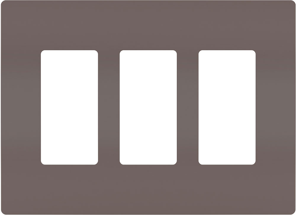 Legrand Radiant RWP263 Contemporary brown 3Gang Screwless Wall Plate