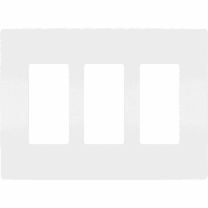 Legrand Radiant RWP263W Modern White 3-Gang Screwless Wall Plate