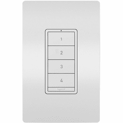 Legrand Radiant WNRCB40WH Modern White Wireless Smart Scene Controller with Netatmo