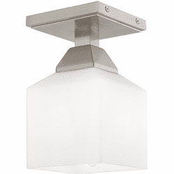 Livex 10280-91 Aragon Contemporary Brushed Nickel Ceiling Light