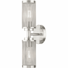 Livex 14122-91 Industro Contemporary Brushed Nickel Wall Sconce