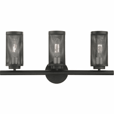 Livex 14123-04 Industro Modern Black with Brushed Nickel Accents 3-Light Bathroom Light