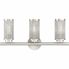 Livex 14123-91 Industro Contemporary Brushed Nickel 3-Light Bathroom Lighting Fixture
