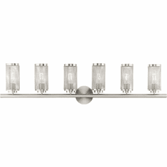 Livex 14126-91 Industro Modern Brushed Nickel 6-Light Bath Light Fixture