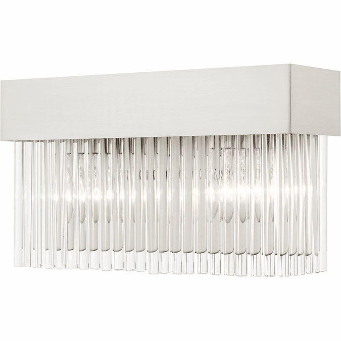 Livex 15712-91 Norwich Brushed Nickel ADA 14" Wall Sconce Lighting