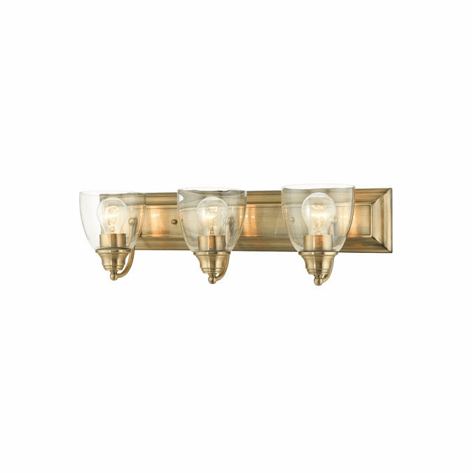 Livex 1707301 Birmingham Antique Brass 3Light Bathroom Lighting