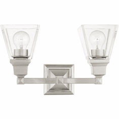 Livex 17172-91 Mission Brushed Nickel 2-Light Vanity Light