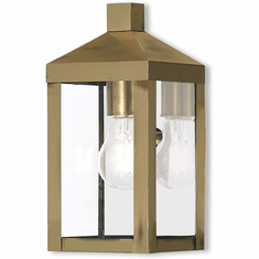 Livex 20581-01 Nyack Antique Brass Outdoor Sconce Lighting