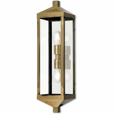 Livex 20583-01 Nyack Antique Brass Outdoor Wall Sconce Lighting
