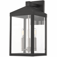 Livex 20584-04 Nyack Black Exterior Wall Sconce Light