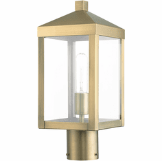 Livex 20590-01 Nyack Antique Brass Cluster Exterior Post Lighting