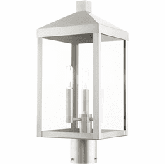 Livex 20592-91 Nyack Brushed Nickel Outdoor Lamp Post Light Fixture