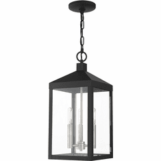 Livex 20593-04 Nyack Black with Brushed Nickel Cluster Outdoor Hanging Light