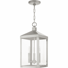 Livex 20593-91 Nyack Brushed Nickel Outdoor Pendant Lighting Fixture