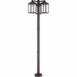 Livex 20597-07 Nyack Contemporary Bronze / Antique Brass Exterior Post Lighting Fixture