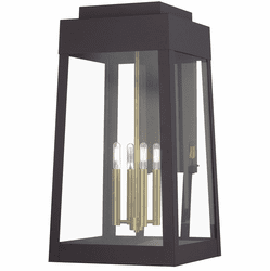 Livex 20861-07 Oslo Contemporary Bronze / Antique Brass Outdoor Light Sconce