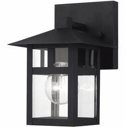 Livex 21321-14 Crestlake Modern Textured Black 5.5" Exterior Lighting Sconce