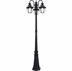 Livex 21543-04 Monterey Contemporary Black Exterior Lighting Post Light