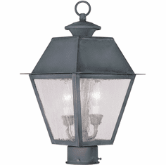 Livex 2166-61 Mansfield Charcoal Post Light Fixture