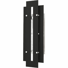 Livex 21773-04 Utrecht Contemporary Black with Brushed Nickel Accents Exterior Wall Sconce Lighting