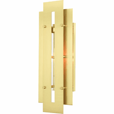 Livex 21773-12 Utrecht Modern Satin Brass Outdoor Wall Light Fixture