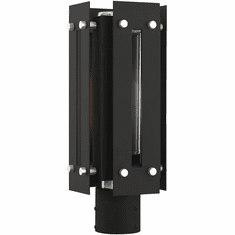 Livex 21774-04 Utrecht Contemporary Black with Brushed Nickel Accents Outdoor Post Lighting Fixture