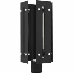 Livex 21776-04 Utrecht Modern Black with Brushed Nickel Accents Exterior Pole Lighting Fixture