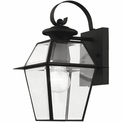 Livex 2181-04 Westover Black Small Exterior Lamp Sconce