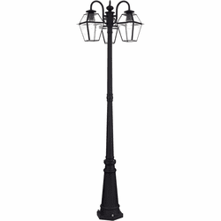 Livex 21863-04 Westover Modern Black Outdoor Post Lighting Fixture